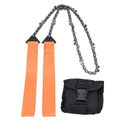 Pocket Chainsaw, 24 Inch Hand Saw, Camping and Survival Chain Saw for Fast Easy Cutting, Survival Saw, Cable Saw, Camping Saw, Survival Gear, Backpacking Gear, Camp Saw