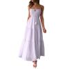 IMISSILLEB Women's Flowy Swing Dress Spaghetti Strap Cutout Backless A Line Maxi Dress Sexy Party Cocktail Ruffle Hem Dresses (B-Purple, M) view 1