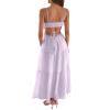 IMISSILLEB Women's Flowy Swing Dress Spaghetti Strap Cutout Backless A Line Maxi Dress Sexy Party Cocktail Ruffle Hem Dresses (B-Purple, M) view 3