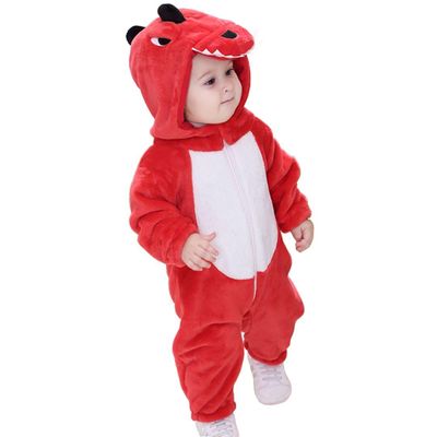 ABTSHU Baby Red Dinosaur Costume Toddler Halloween Dress Up Outfit 3-4 Years