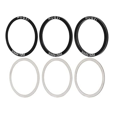 24/29/30mm 6Pack MTB Bicycle Spacer Crankset Shim Washers Parts Crank Crankset Bottom Spacer Bike Bottom Bracket for BB86 91 92 PF30 BB30 (30mm)