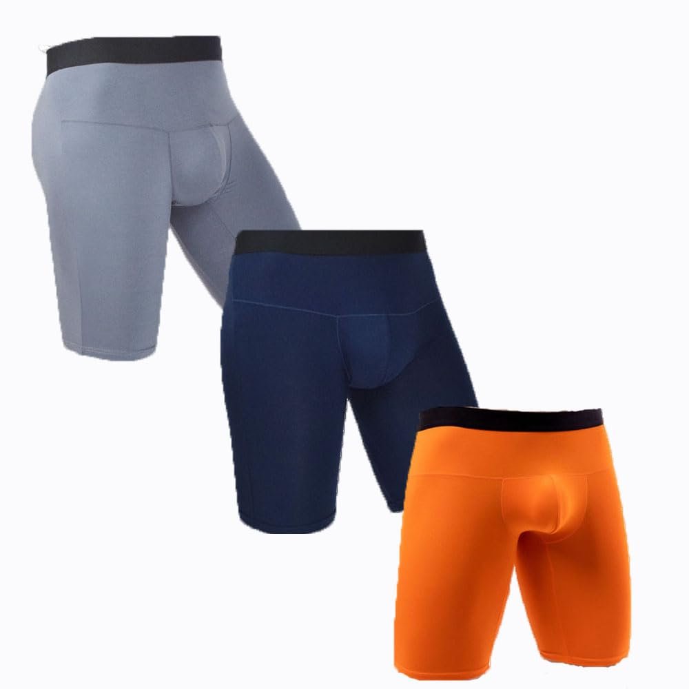 Aizscvu Men's underwear, elastic- soft-breathable boxer briefs,3-pack