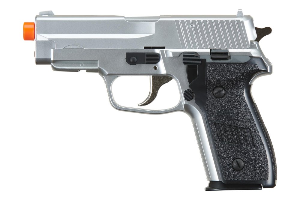 GoldenBall X HFC Airsoft Premium Spring Side Arm Airsoft Pistol - Silver