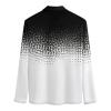 Ymosrh Golf Polos for Men, Men's Polo Shirts Long Sleeve Men Mens Lapel Printed Casual Top Loose Sports Shirt Shirts with Collar Big and Tall (3XL, White) view 2
