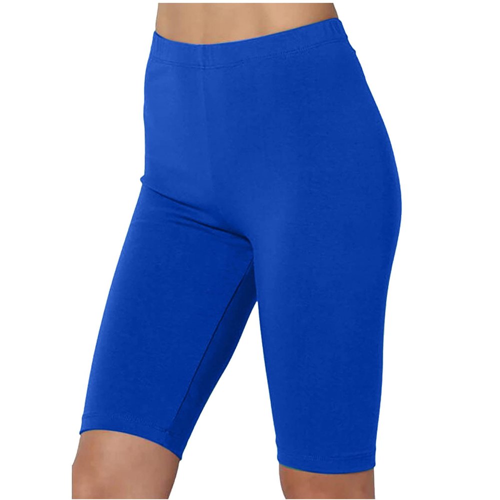 Uillui Capri Leggings with Pockets for Women Gym Spandex Compression Shorts Biker Shorts Tummy Control Stretch High Waisted Yoga Pants Summer Workout Running Leggings