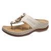 Ladmiple Womens Walking Shoes Slip On Womens Flat Sandals Beaded Bohemian Elastic Back Strap Rhinestone Summer Slip On Sandals view 1