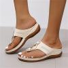 Ladmiple Womens Walking Shoes Slip On Womens Flat Sandals Beaded Bohemian Elastic Back Strap Rhinestone Summer Slip On Sandals view 2