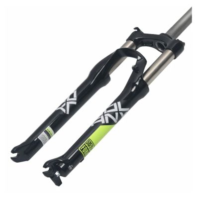 ZECHAO Mountain Bike Air Suspension Fork, Straight Tube Shoulder Control 24 Inches Axis: 9mm Stroke 100mm Disc Brakes Bike Accessories Outdoor (Color : Dark Green, Size : 24inch)