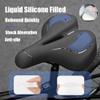 Oversize Bike Seat (11.8x10.8x5.8IN) for Peloton Bike Saddle with Gel Comfortable Bike Seat Cushion Bicycle Seat for Men Women Memory Foam Bicycle Saddle Fit for Exercise Mountain Bike view 2