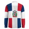 Dominican Republic Flag Men's Button Down Shirts Long Sleeve Casual Regular Fit with Pocket view 4