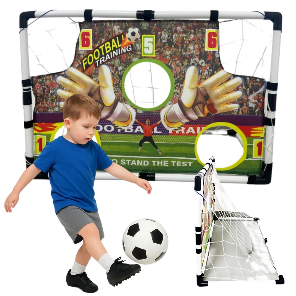 Kids Soccer Goal for backyards | Outdoor & Indoor Soccer Goal Set for Boys and Girls Ages 2 to 8 | Kids Soccer net with Ball & Pump - Easy Assembly | Great Soccer Gift for Sporty Children