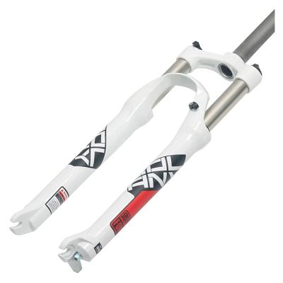ZECHAO Bike Suspension Air Fork, 26/27.5/29 Inch Manual Lockout Stroke 100mm Axis: 9mm Aluminum Alloy Shock Absorber Fork for Mountain Bike Outdoor (Color : White Red, Size : 29inch)