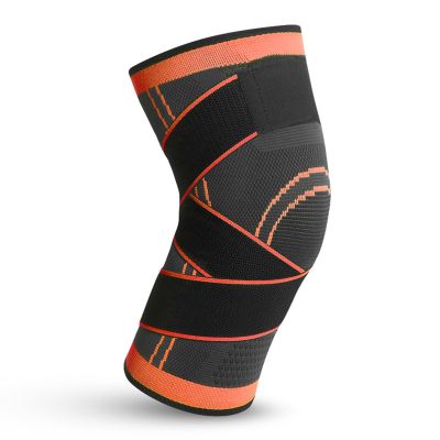 Knee Braces for Knee Pain Women & MenSports Pressure Knitted Knee Pads for Running Cycling Basketball 2Pcs Breathable Straps Outdoor Fitness Mountain Climbing Knee Pads (Color : Orange, Size : X-L