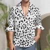Dalmatian Print Men's Button Down Shirts Long Sleeve Casual Regular Fit with Pocket view 2