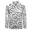 Dalmatian Print Men's Button Down Shirts Long Sleeve Casual Regular Fit with Pocket view 3