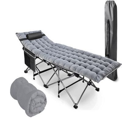 VaygWay Foldable Outdoor Camping Cot and Cot Pad Mattress- Soft Comfortable Lightweight Thick Cotton Sleeping Cot- Portable Hiking, Traveling, Backpacking Waterproof Bottom Pad