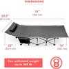 VaygWay Foldable Outdoor Camping Cot and Cot Pad Mattress- Soft Comfortable Lightweight Thick Cotton Sleeping Cot- Portable Hiking, Traveling, Backpacking Waterproof Bottom Pad view 2