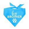Big Brother Heart Paw Dog Bandana | 100% Cotton Adjustable Triangle | Pregnancy Announcement Photoshoot Prop | New Baby | Made in USA | Matching Family | Turquoise One Size (87) view 1