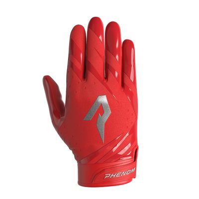 Phenom Elite VPS5 Adult Football Gloves - Team Colors (Red, Small)
