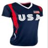Icon Sports Women's U.S Alex Morgan Shirt, Adult Sizes USWNTPT T-Shirt. (AL) Blue view 2