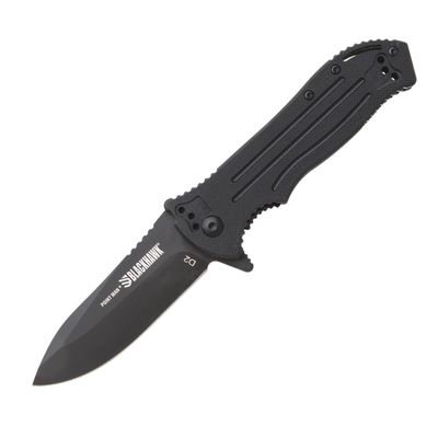 BLACKHAWK POINT MAN Knife G10 Sideliner 3-3/8 D2 Tool Steel Blade with G10 Handle (BH15PM201BK)