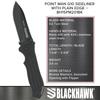 BLACKHAWK POINT MAN Knife G10 Sideliner 3-3/8 D2 Tool Steel Blade with G10 Handle (BH15PM201BK) view 2