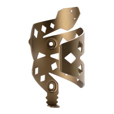 Portland Design Works Water Bottle Cage - Lightweight Water Bottle Holder for Bikes, RATTLESNEK KEJ - Desert Gold - Left Opening