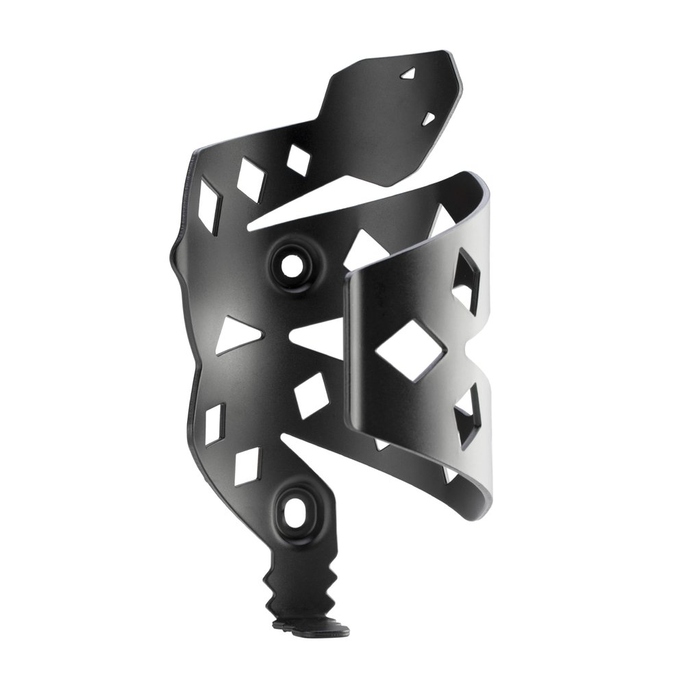 Portland Design Works Water Bottle Cage - Lightweight Water Bottle Holder for Bikes, RATTLESNEK KEJ, Black - Left Opening