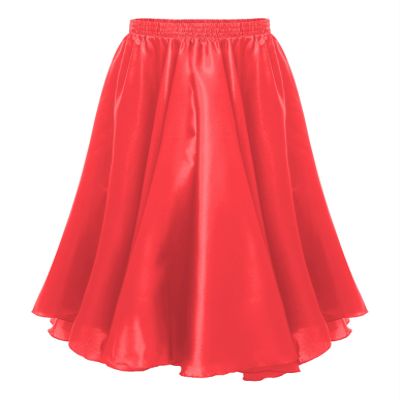 Shinsto Kids Girls Long Full Circle Dance Skirt Spanish Flamenco Belly Skirt Rumba Samba Dance Costume Red 7-8 Years