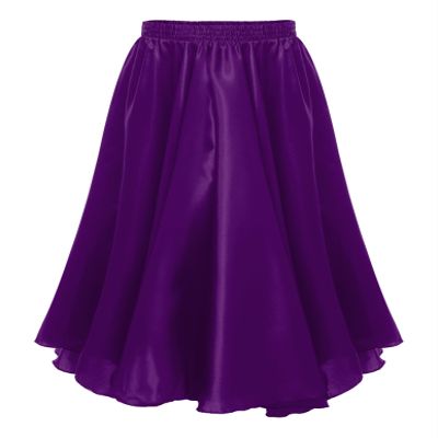 Shinsto Kids Girls Long Full Circle Dance Skirt Spanish Flamenco Belly Skirt Rumba Samba Dance Costume Purple 3-4 Years
