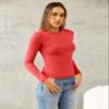 Abardsion Women's Long Sleeve Shirts Spring 2026 Casual Basic Going Out Crop Tops Slim Fit Tight Y2K Clothes(Big Red, L) view 3
