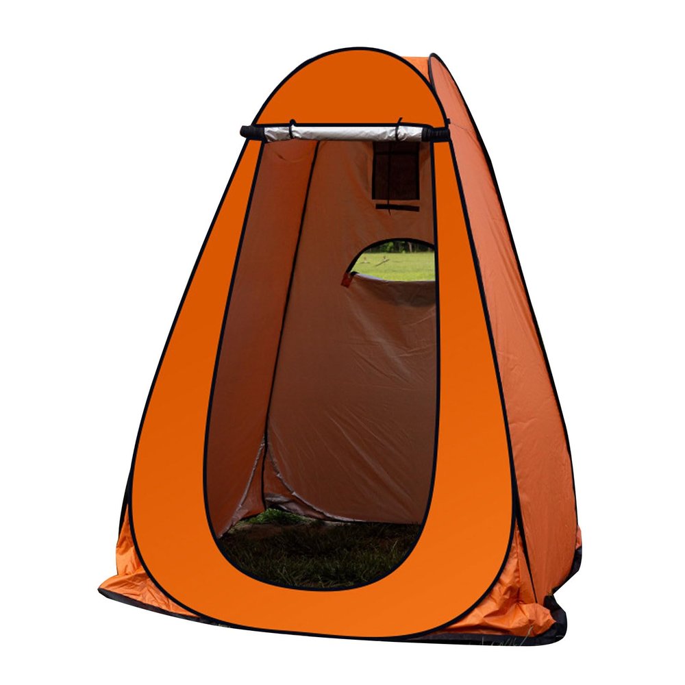 Portable Pop-up Shower Private Tent Bathroom Spacious Changing Room Camping Bike Beach Pontoon Boat Changing Room Privacy Tent Pop Up Shower Tent Portable Dressing Room (Orange)