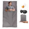 BREENHILL Sleeping Bag Liner, Camping Sheets & Travel Sheet, Hostels & Traveling Adult Sleep Sack for Backpacking, Hotels Lightweight Single & Double Camping Sleeping Bag Liners Grey view 1