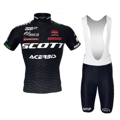 SGCIKER 2023 Team Cycling Jersey Set,Summer Cycle Shirt MTB Bike Clothing Bib Short Kits 9D Gel Pad (5XL)