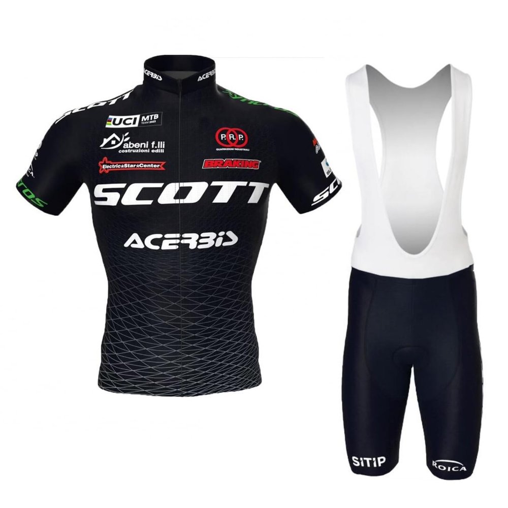 SGCIKER 2023 Team Cycling Jersey Set,Summer Cycle Shirt MTB Bike Clothing Bib Short Kits 9D Gel Pad (5XL)