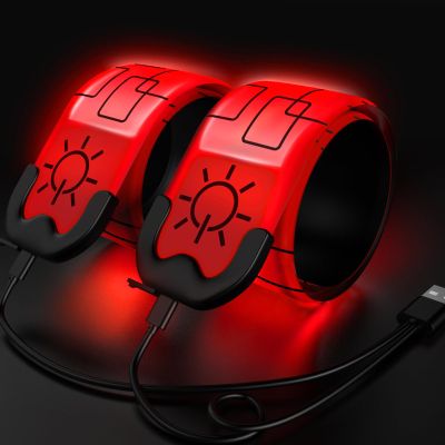 Todoxi 2 Pack LED Armband Rechargeable, Running Lights for Runners, Running Lights, Reflective Running Gear Light Up Armband High Visibility LED Wristband Lights for Running Walking