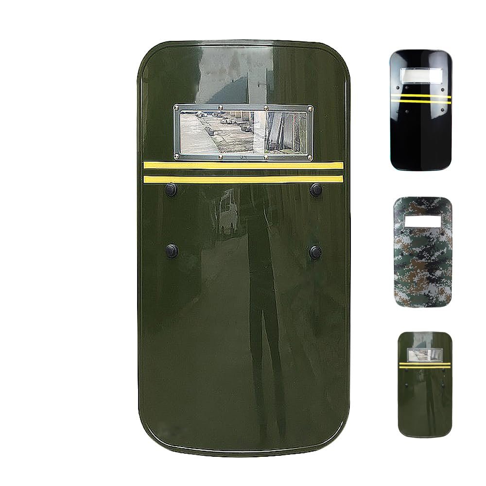 Portable Safety arm Shield. Real Size Prop, Big Full Body Clear, Defense Tactical Shields.Home and Outdoor Safety Defense.Plastic. Rectangle. (Green)