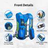 AONIJIE 5.5L Running Hydration Vest Pack with 6 Safety Pockets Adjustable & Lightweight Hydration Backpack for Marathon Race Hiking Cycling (Blue) view 2