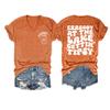 Errbody On The Boat Getting Tipsy T Shirt Everybody at The Lake Gettin Tipsy Errbody at The Lake Gettin Tipsy Tank Short Sleeve Vneck Loose T Shirts Beer Lover Shirt Orange view 1
