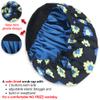 ABAMERICA Bouffant Caps with Button and Sweatband, Adjustable Scrub Caps for Women Men, Satin Layer view 2