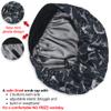 ABAMERICA Bouffant Caps with Button and Sweatband, Adjustable Scrub Caps for Women Men, Satin Layer view 2
