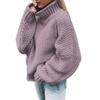 XUETON Womens Oversized Turtleneck Sweaters Batwing Long Sleeve Heavyweight Winter Autumn Warm Casual Solid Color Loose Fit Chunky Knit Pullover Sweater Jumper Tops(Purple,Small) view 1