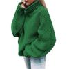 XUETON Womens Oversized Turtleneck Sweaters Batwing Long Sleeve Heavyweight Winter Autumn Warm Casual Solid Color Loose Fit Chunky Knit Pullover Sweater Jumper Tops(Green,Medium) view 1