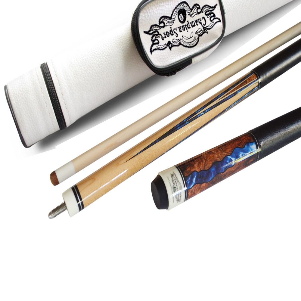 Champion Constellation Billiard Pool Cue Stick,56 inches, 57 inches, 60 inches, 11.75, 12.5mm, 12.75mm, or 13mm, White or Black Case (11.75mm tip Size, White case, CN-3 Pool cue 60 inches Long 21oz)