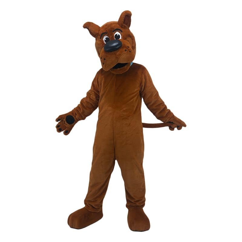 Brown dog Cartoon Mascot Costume Adult Cosplay