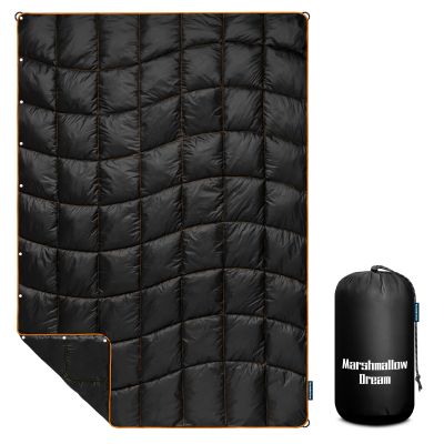 marshmallow dream Camping Blanket, Packable Puffy Blanket Down Alternative Blanket Lightweight Windproof Water Resistant for Outdoors,Hiking, Backpacking,Beach,Car,Picnic,Stadium 52x75in
