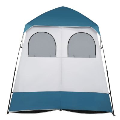 UDeuxff Portable Outdoor Privacy Shelter, Camping Shower Tent, Blue, 90.16 x 90.16 x 48.03 inches, Ideal for Showers, Changing, Toilets, Easy Setup, Lightweight