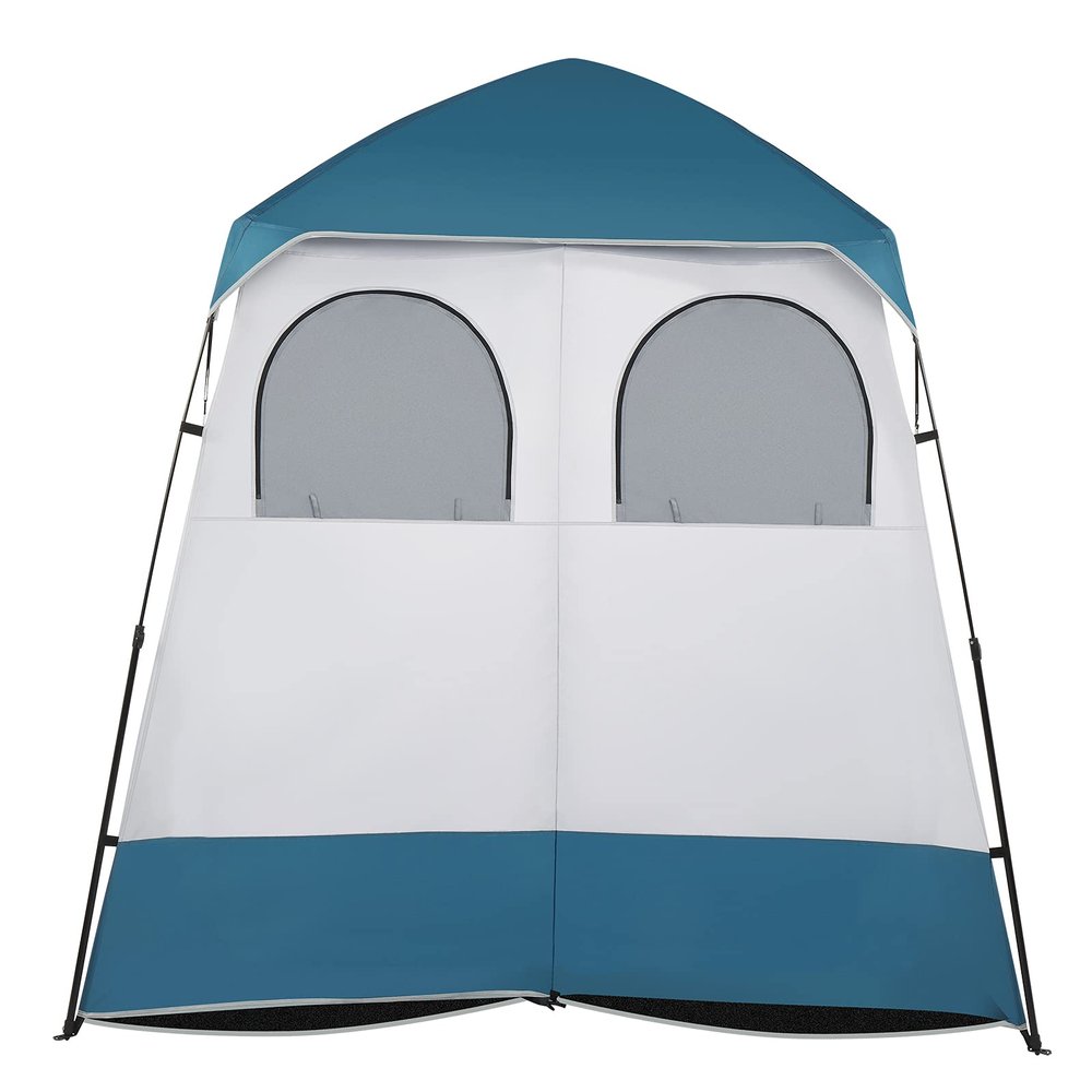 UDeuxff Portable Outdoor Privacy Shelter, Camping Shower Tent, Blue, 90.16 x 90.16 x 48.03 inches, Ideal for Showers, Changing, Toilets, Easy Setup, Lightweight