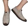Linen Surface Hollow Out Breathable Casual Shoes Old Beijing Cloth Shoes Comfortable and Versatile Outdoor Travel Loafers Beige view 3