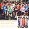 Goutoports Medal Holder Display Hanger Rack Frame for Sport Race Runner Sturdy Black Steel Metal Over 60 Medals Easy to Install-HOL30P view 4
